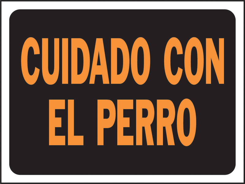 LETR PLST CUIDADO C/PERRO 9X12IN