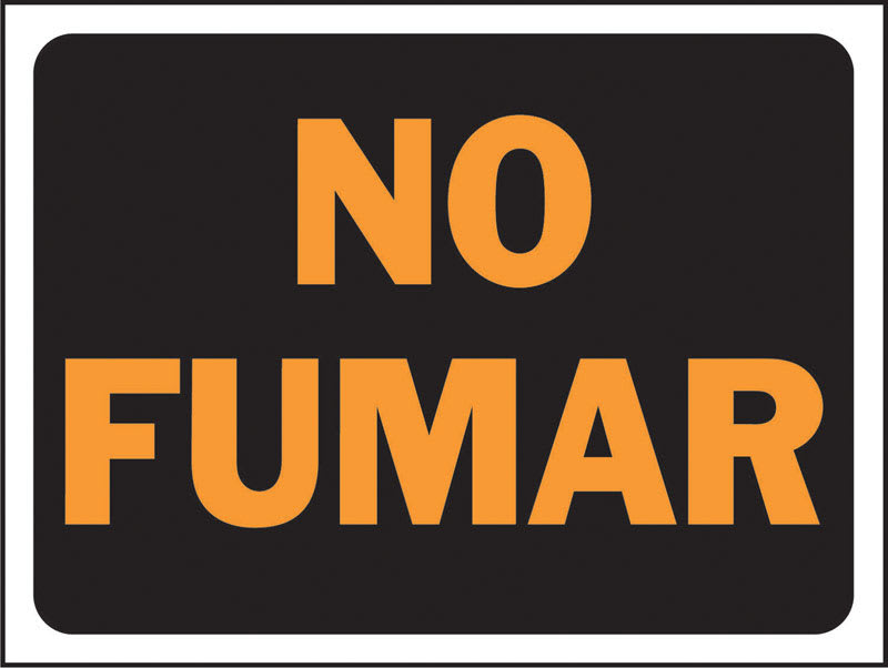 LETRERO PLST NO FUMAR 9X12IN