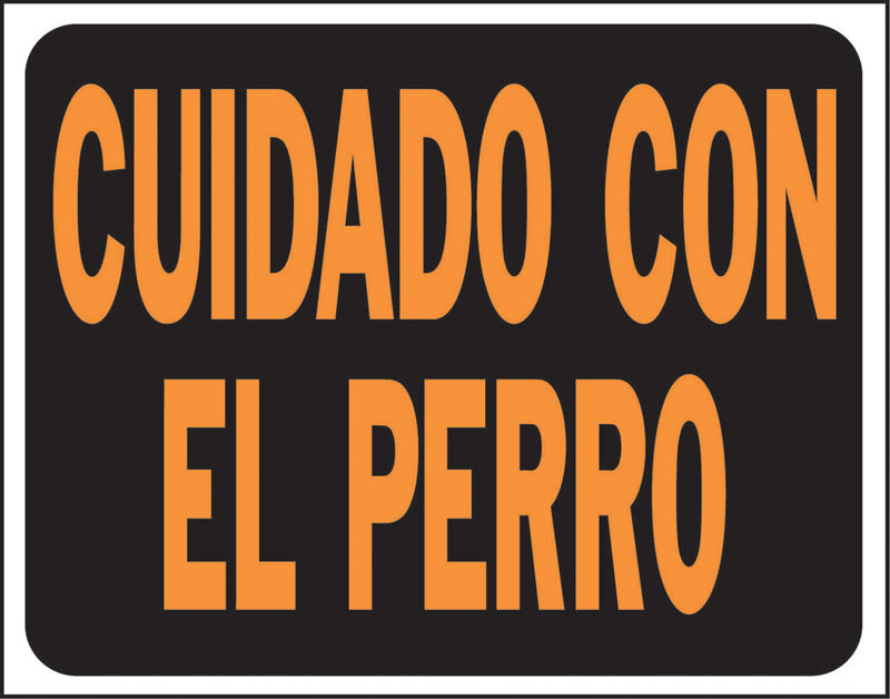 LET PLST CUIDADO C/PERRO 15X19IN