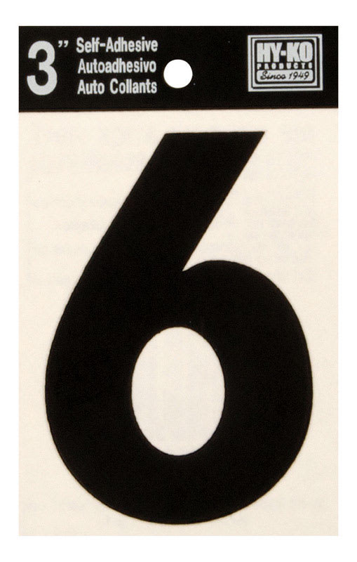 NUMERO 6 VINIL ADH 3IN NGO