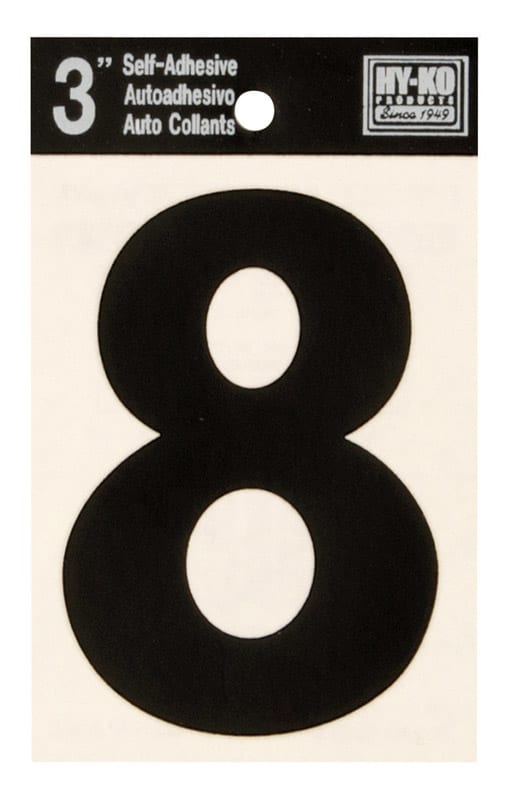 NUMERO 8 VINIL ADH 3IN NGO