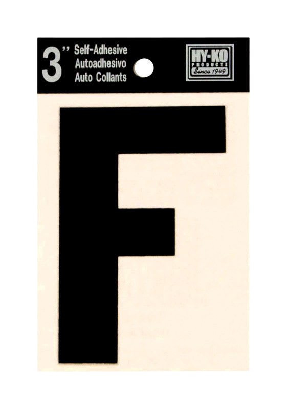 LETRA F VINIL ADH 3IN NGO