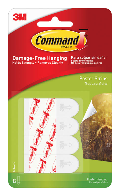 3M TIRAS ADH CH MONTAJE 12PZ BCO