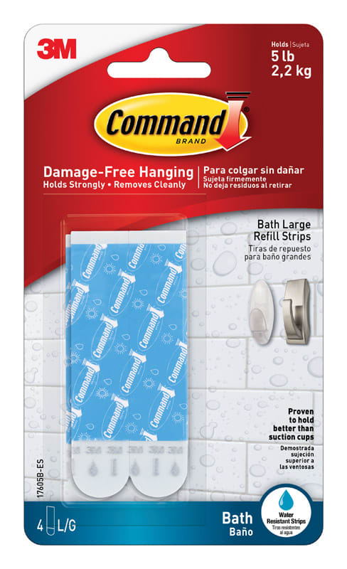 3M TIRAS AD GRANDES BAÑO 4PZ BCO