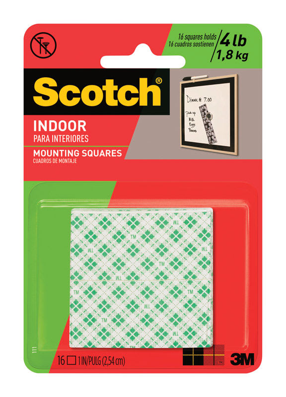 SCOTCH CUADROS MONTAJE BCO 1PUL 16PZ