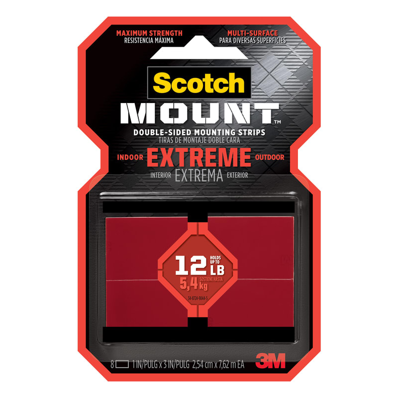 SCOTCH TIRAS MONTAJ USO RUDO CLR 8PZ