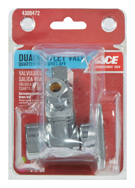 VALVULA CIERRE DOBLE 1/2X3/8X1/4 PUL