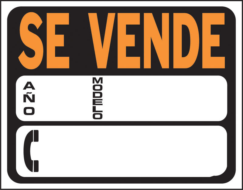 LET PLST SE VENDE CARRO 15X19IN