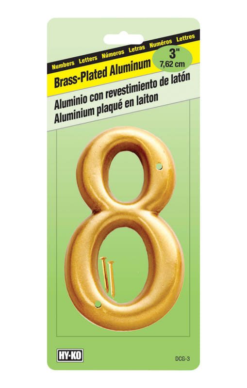 NUMERO 8 ALUMN 3IN DCG-3 ORO