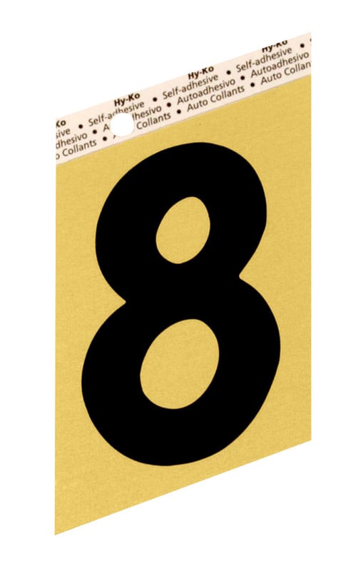 NUMERO 8 ALUM ADH 3.5IN ORO