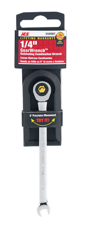 ACE LLAVE COMBINADA C/MATRACA 1/4IN