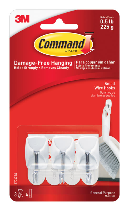 3M GANCHOS PEQ ALAMBR 1-5/8IN 3PZ