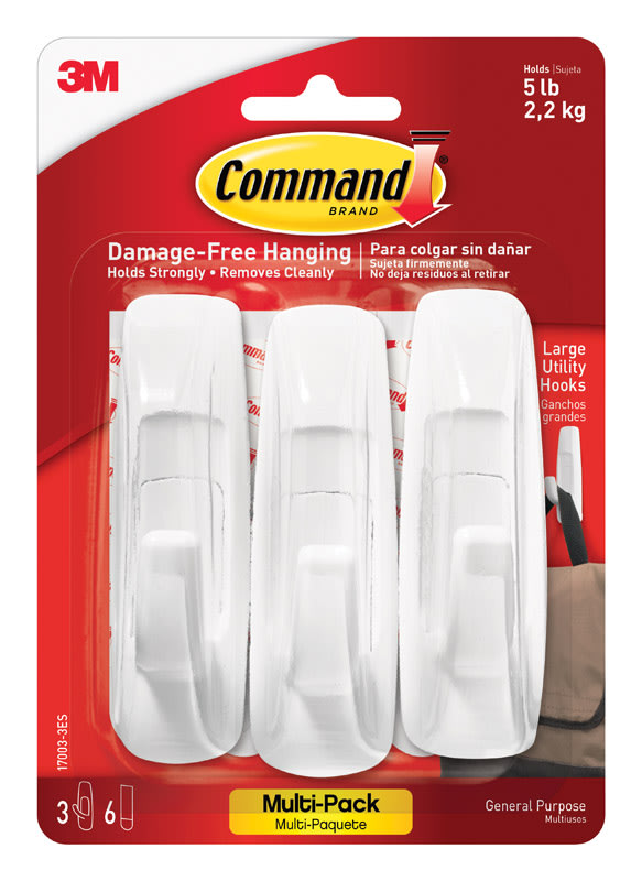 3M GANCHOS MULTIUSOS 5LB 3PZ