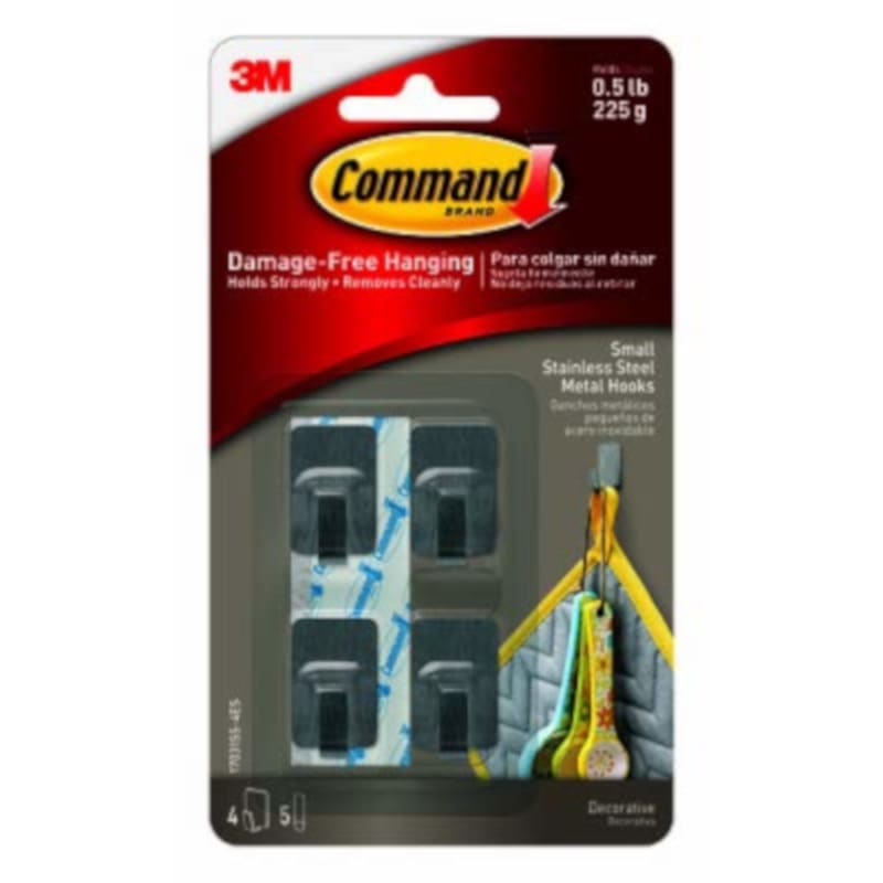 3M GANCHO METALICO PEQ 4PZ