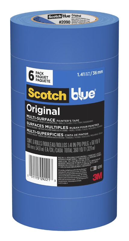 SCOTCH CINTA PINT AZUL 1.41X60 6PK
