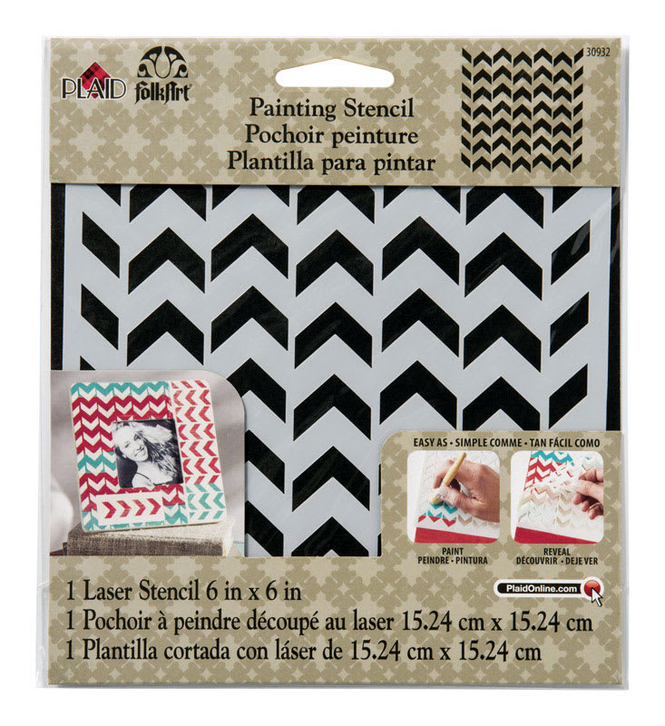 FOLKART PLANTILLA CHEVRON PEQ 6PUL