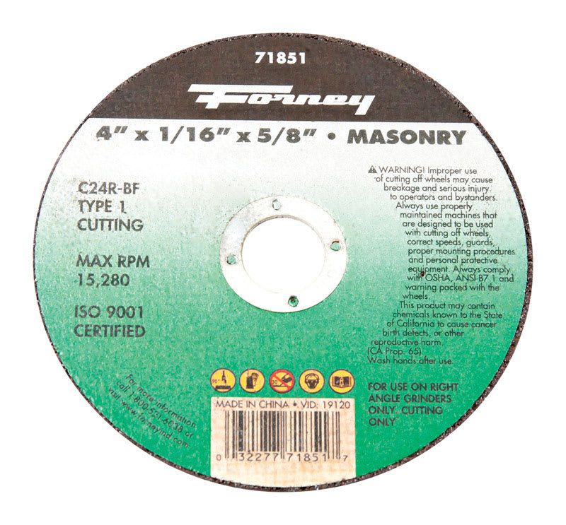 FORNEY DISCO CORTE ABRSV 4IN X 5/8IN