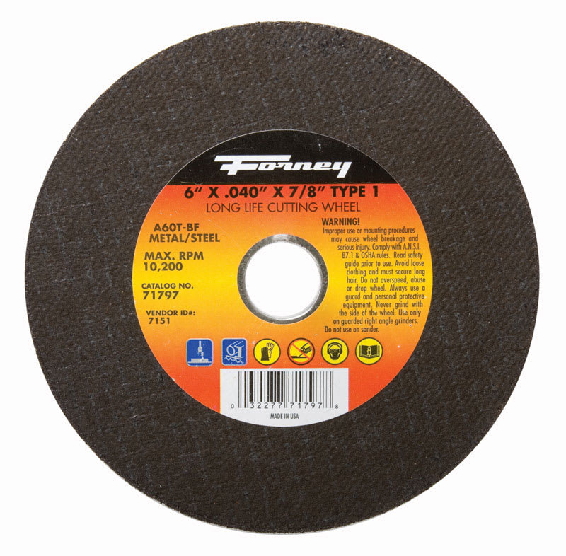 FORNEY DISCO CORTE ABRSV 6IN X 7/8IN