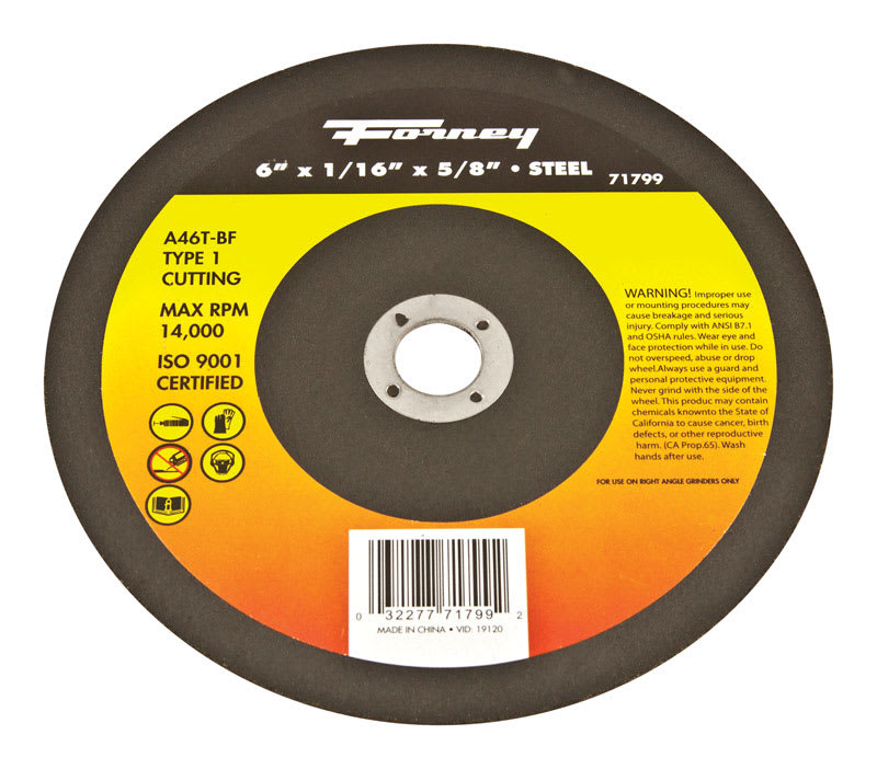 FORNEY DISCO CORTE ABRSV 6INX 5/8IN