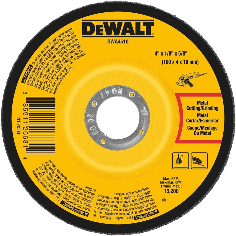 DWLT DISCO CORTE ABRASV 4IN X 5/8IN