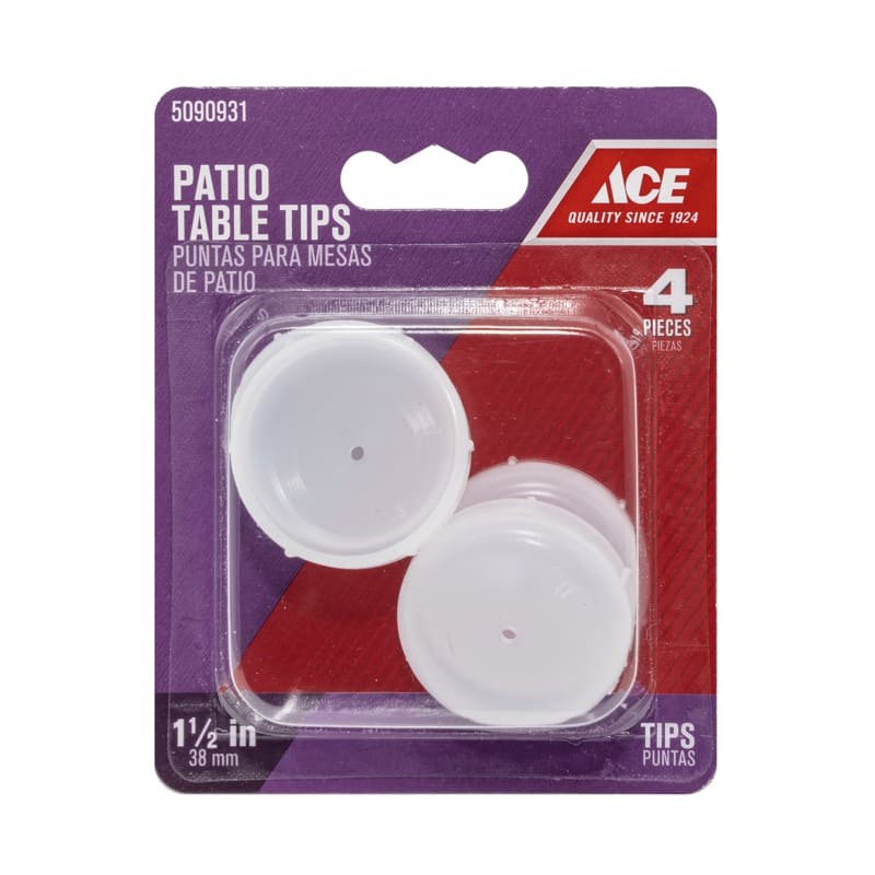 PUNTAS MESA PATIO 1.5IN 4PZ BCO
