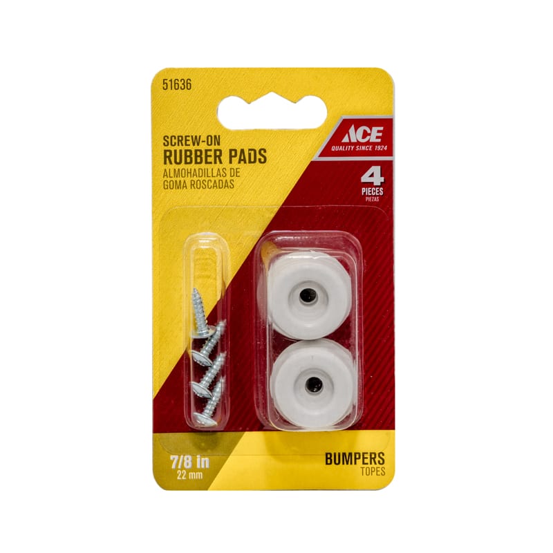 TOPES DE GOMA ROSC 7/8IN 4PZ BCO