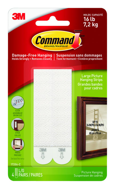 COMMAND TIRA COLGAR CUADRO L BCO 8PZ