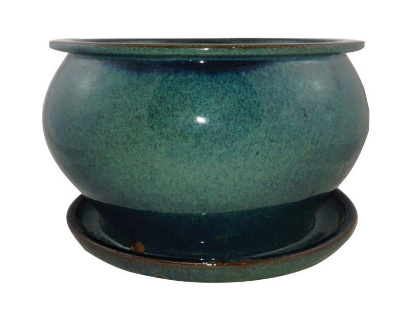 TRENDSPOT MACETA CERAMICA VERDE 8IN