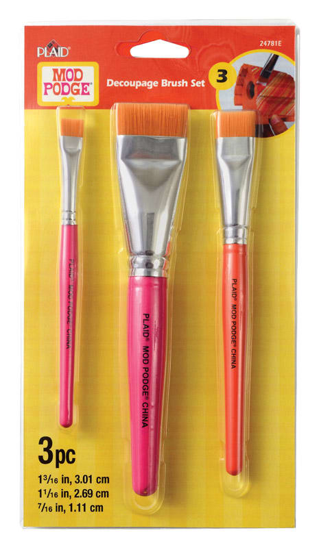 MOD PODGE PINCEL MADERA VARIEDAD 3PZ