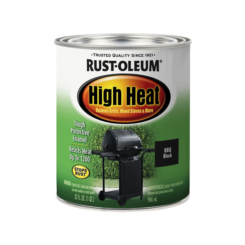 RUST-OLEUM ESMALTE ALTA TEMP NGO 1QT