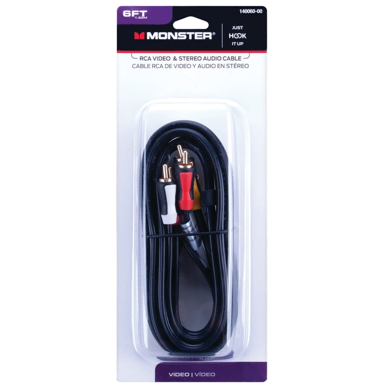 MONSTER CABLE TRIPLE RCA 6ft NG