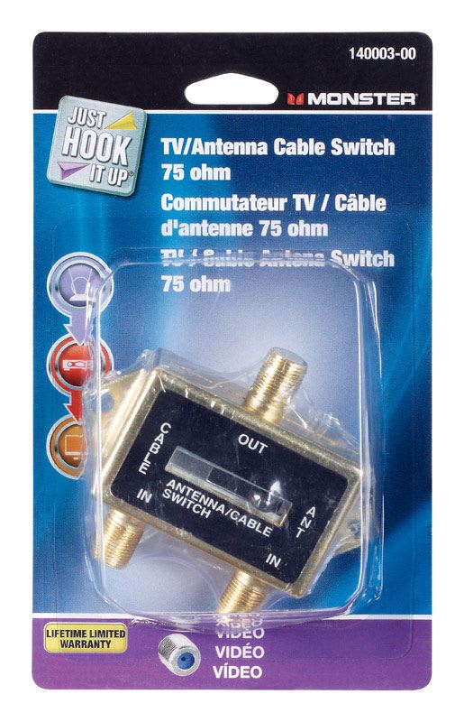 MONSTER CABL ANT SWITCH COAX 2SALIDS