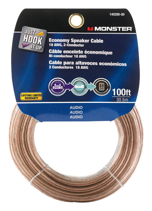 MONSTER CABLE P/ BOCINA 18AWG 100ft