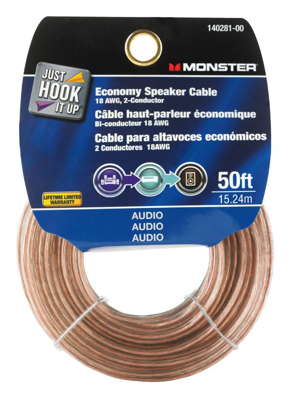 MONSTER CABLE P/ BOCINA 18AWG 50ft