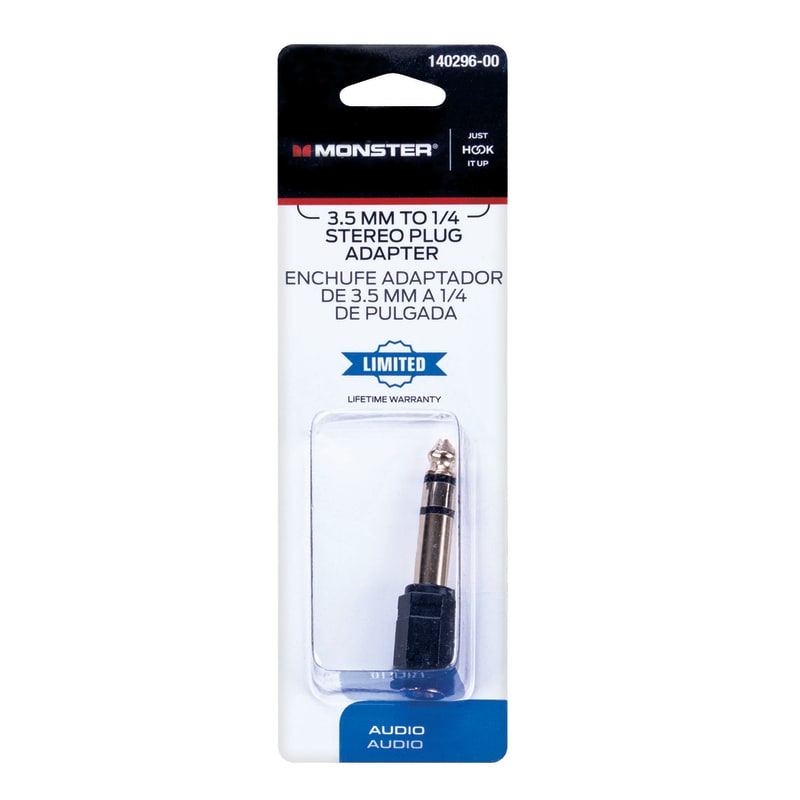 MONSTER ENCHUFE ADAPTADR 3.5mm 1/4in
