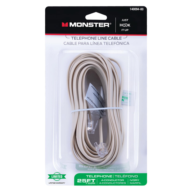 MONSTER CABLE P/ LINEA TELF 25ft MF