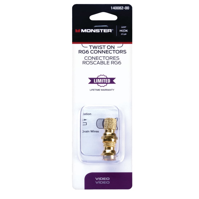 MONSTER CONECTOR ROSCABLE RG6 2PZ