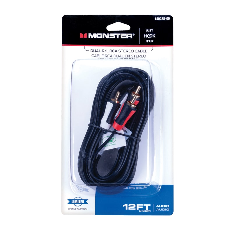 MONSTER CABLE RCA DUAL 12ft NG