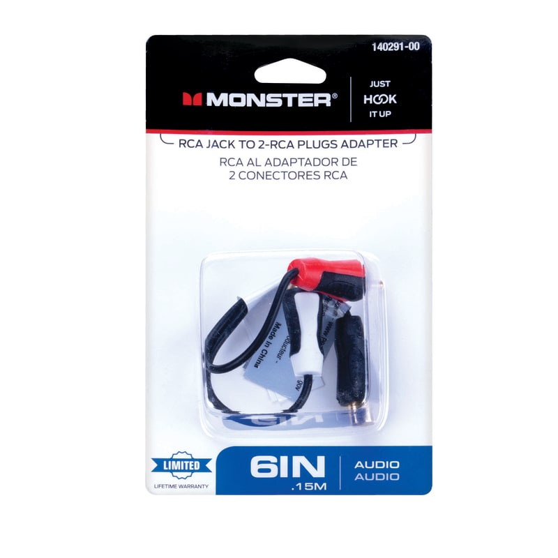MONSTER ADAPTADOR TIPO Y RCA 1F A 2M
