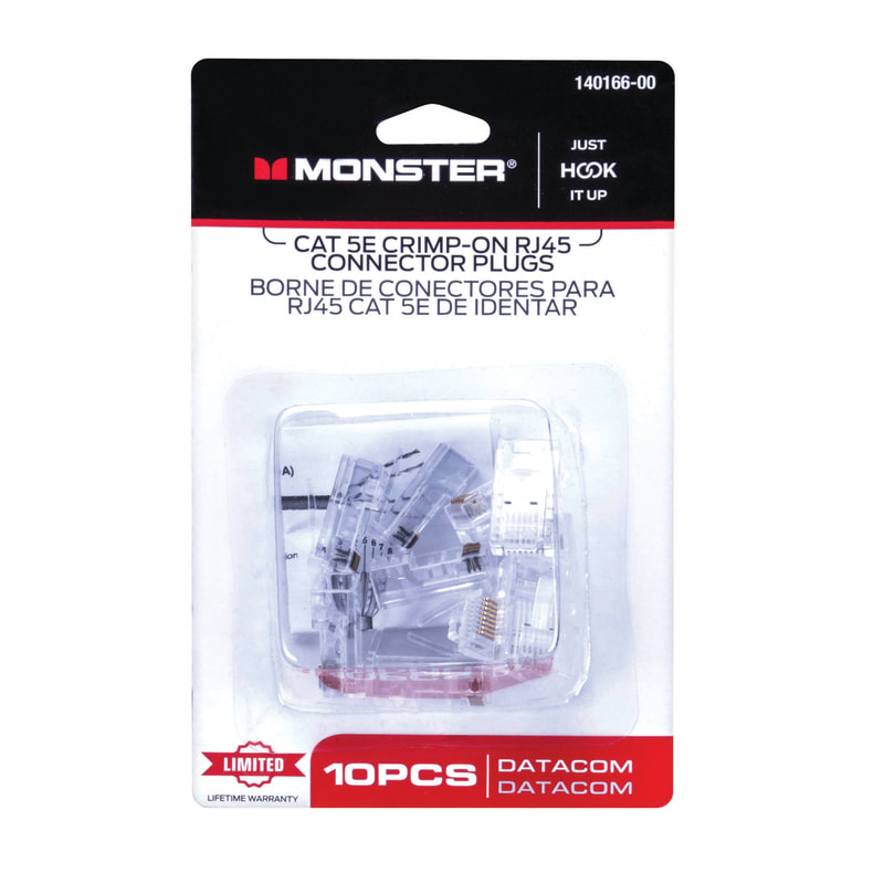 MONSTER CONECTORES RJ45 CAT5e 10PZ