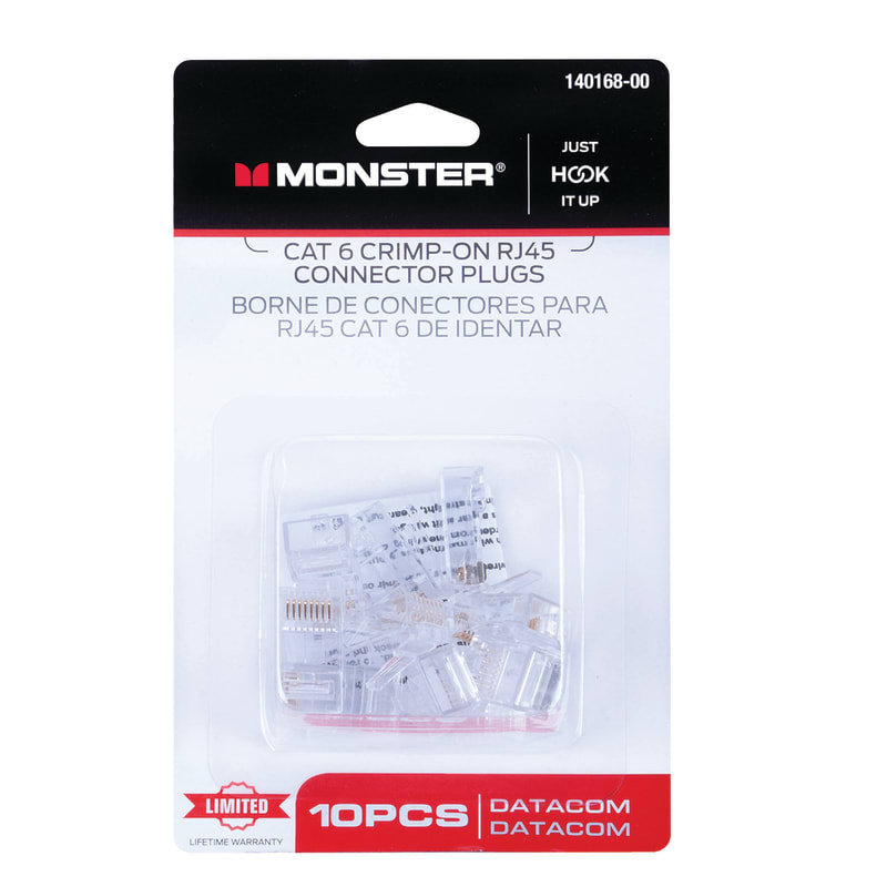 MONSTER ENCHUFES RJ45 CAT6 10PZ