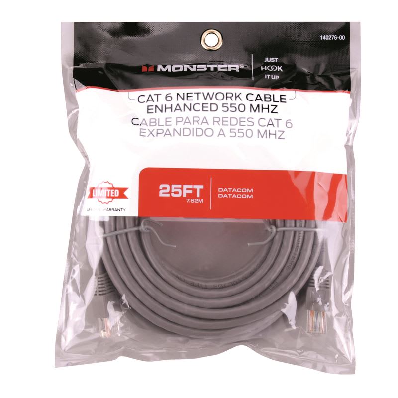 MONSTER CABLE P/ REDES CAT6 25ft 550