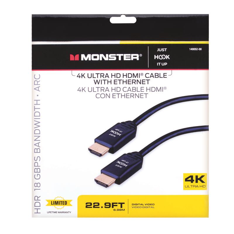 MONSTER CABLE C/ETHERNET HDMI 22.9ft