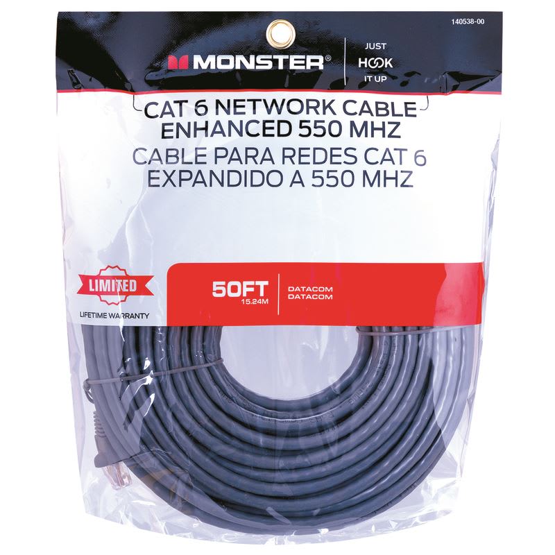 MONSTER CABLE PARA RED CAT6 50ft 550