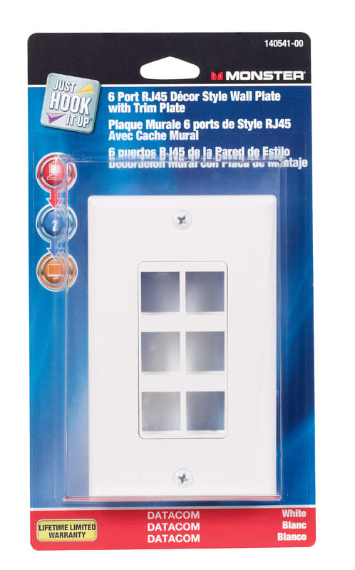 MONSTER PLACA 6 PUERTOS C/ INSERTO