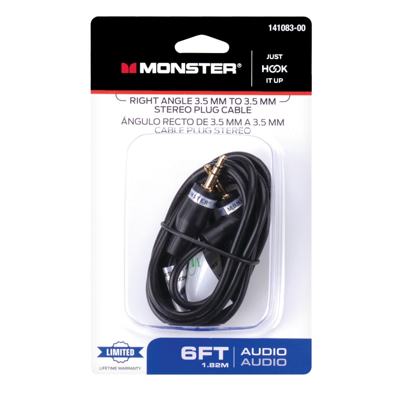MONSTER CABLE ESTEREO 3.5mm 6ft NG