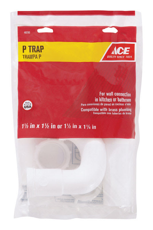 TRAMPA P DE PVC 1-1/2X1-1/2 IN