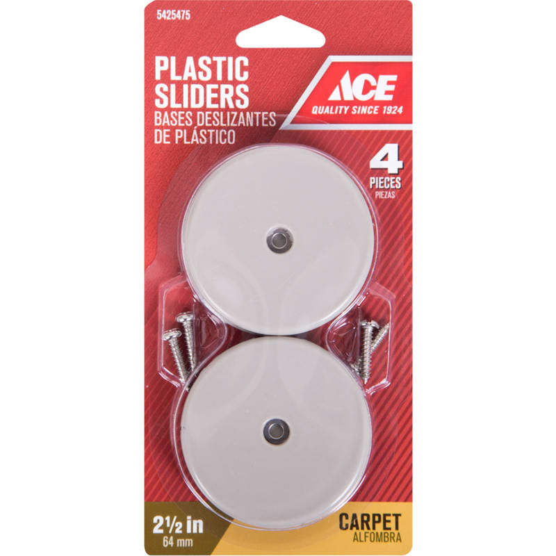 ACE BASES DESLZ PLST RD 2 1/2IN 4PZ