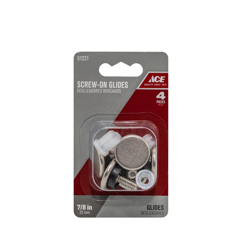 ACE DESLIZADORES ROSCADOS 1/4IN 4PZ