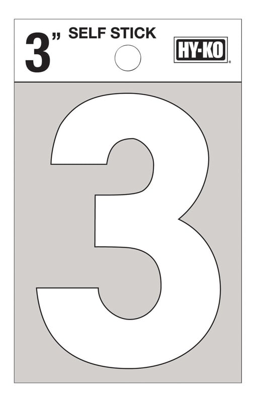 HYKO NUM 3 VINIL 3IN BCO